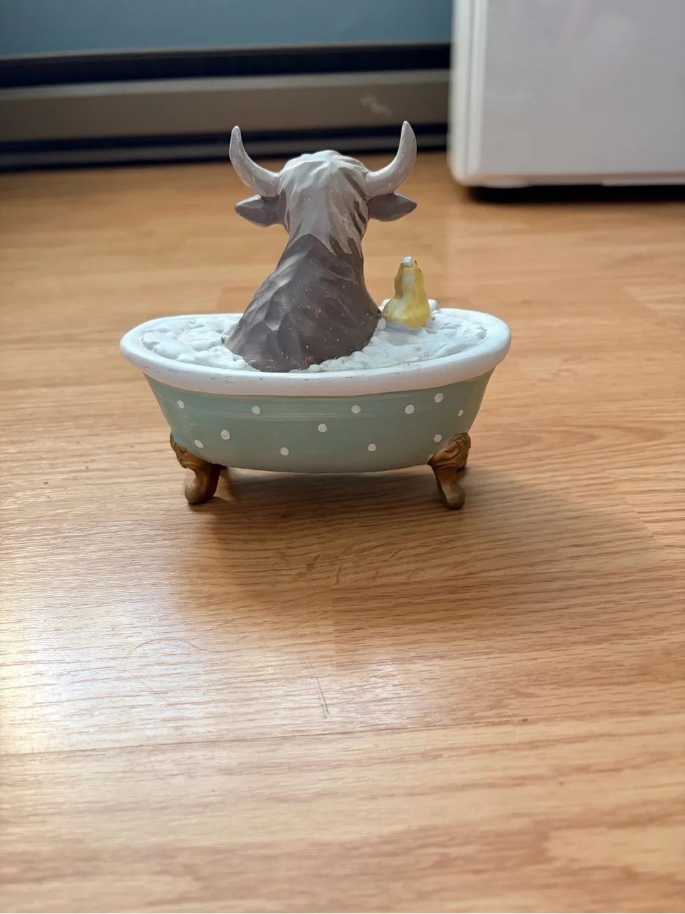 Highland Cow in a Tub.